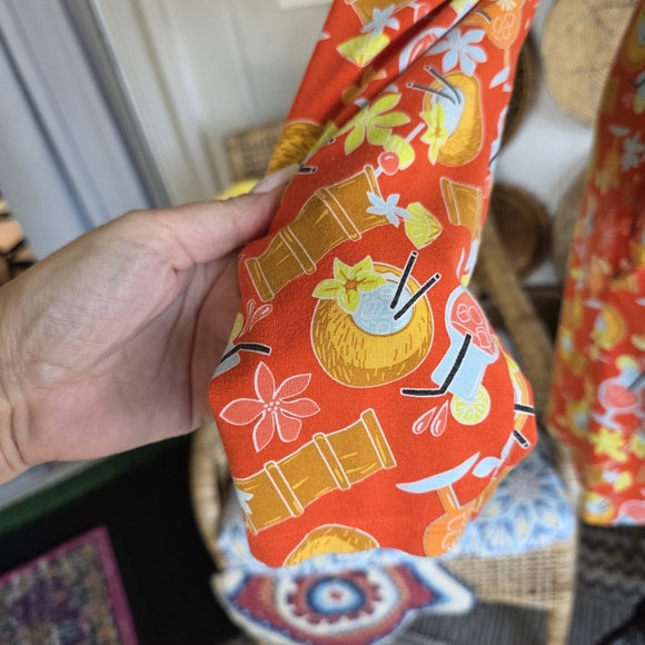 MeUndies XS / S Tropical Vibrant Floral Robe Tiki Resortwear Vacation Soft - Picture 8 of 14